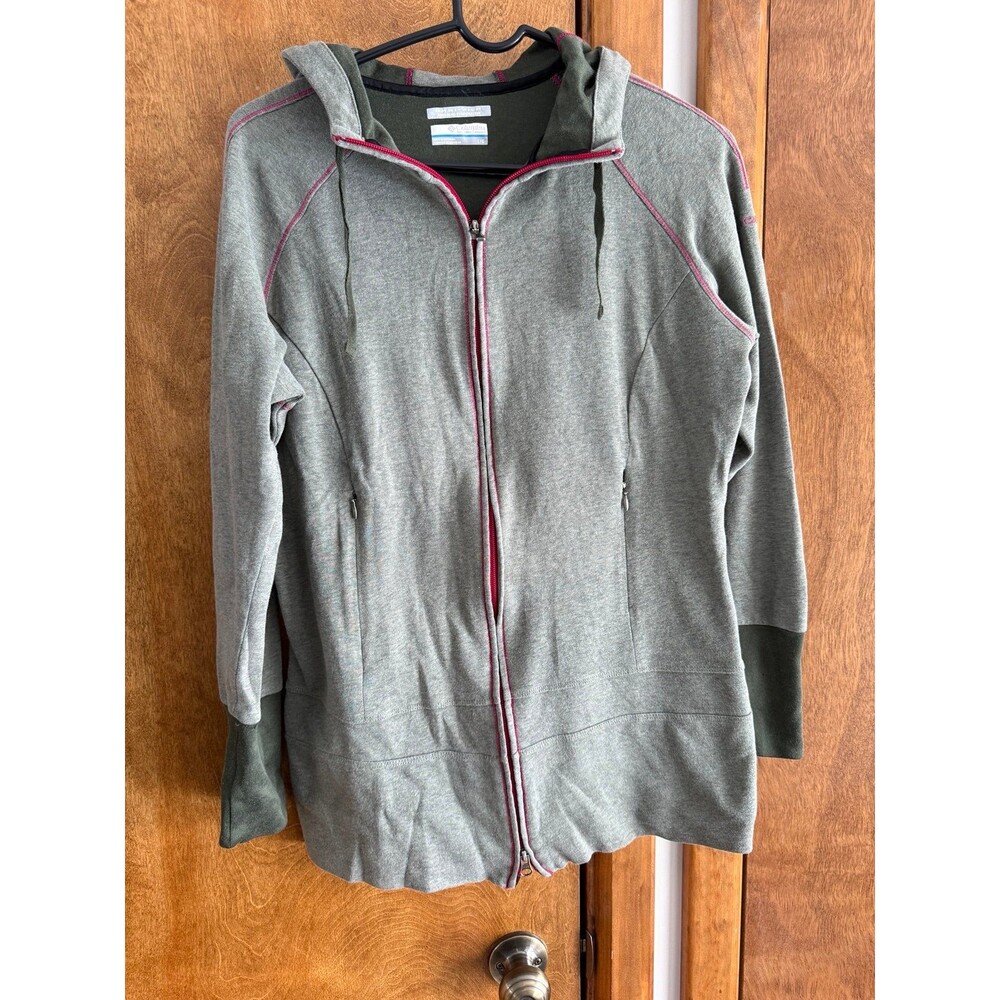 Women’s Columbia Omni Wick Full Zip Hoodie Sz. Large Heather Green